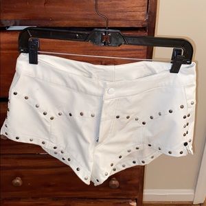 One teaspoon white leather shorts